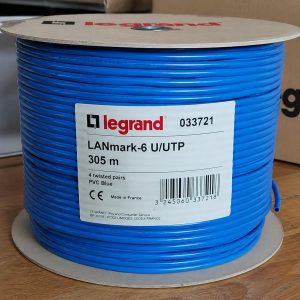 کابل شبکه Cat6 UTP لگراند | روکش pvc آبی (Legrand) - تمام مس_ قرقره 305 متری
