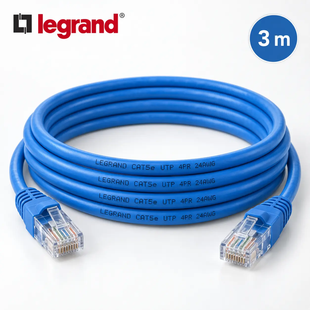 پچ کورد شبکه Legrand لگراند Cat5e UTP سه متری 3 متر