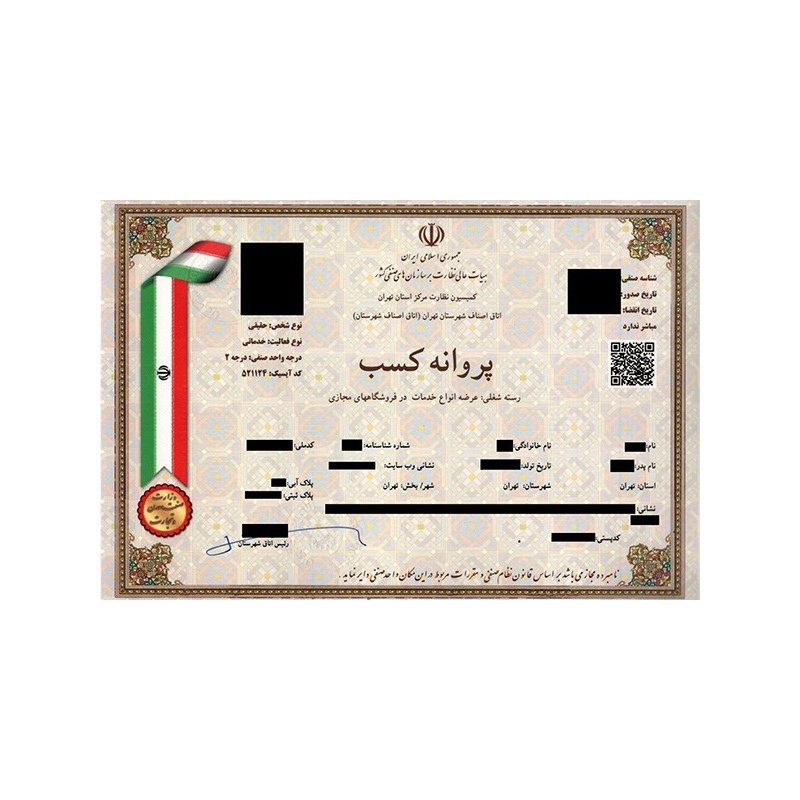 پروانه کسب رادین سیستم